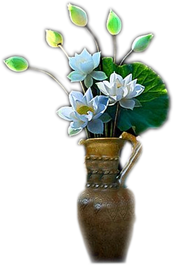 tubes fleurs vase